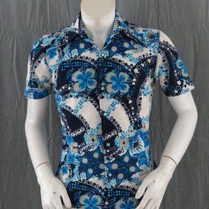 Vintage Hawaiian Shirt - Abstract Geometric Patterns by Fernandos - Men's Small